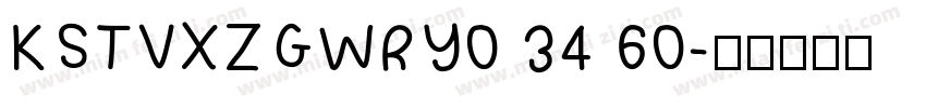 KSTVXZGWRY0 34 60字体转换
